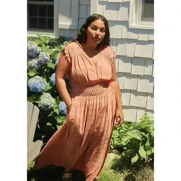Anthropologie Philipa Maxi Dress Peach